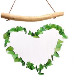 Szklany Dzwonek Wietrzny - Green Heart