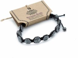 Bransoletka magnetyczna z Hematytu - Sześciokątne Czaszki