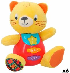 Pluszak wydający Dżwięk Winfun Kot 16 x 17,5 x 10,5 cm (6 Sztuk)