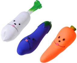 Piszcząca winylowa zabawka w kształcie warzywa dla psa