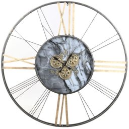 Zegar Ścienny Home ESPRIT Biały Złoty Metal 140 x 9 x 140 cm