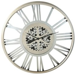 Zegar Ścienny Home ESPRIT Srebrzysty Żelazo 102 x 9,5 x 102 cm