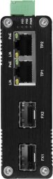 2 portowy przemysłowy switch PoE na szynę DIN BCS-ISP02G-2SFP