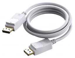 Adaptec Version 1.4 8K bei 60 Hz - Goldstecker - DP (m) zu DP (m) - Aussendurchmesser 7,3 mm - 28 AWG - 2 m - weiss