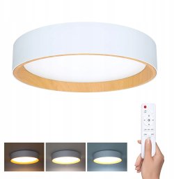 Solight LED osvětlení s dálkovým ovladačem Larios White, 48W, 3360lm, 39cm, změna chromatičnosti, stmívatelné