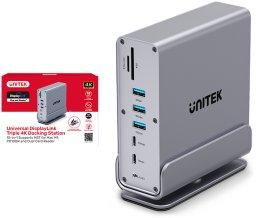 Stacja/replikator Unitek Universal DisplayLink Triple 4K USB-C/Thunderbolt (D1135AGY01)