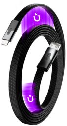 Statik MagStack Slim - kabel USB-A - USB-C 1m, w nylonowym oplocie, płaski, zwijany magnetycznie (black)