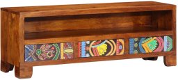 TV Cabinet Multicolor Solid Acacia Wood TV Cabinet Rectangular