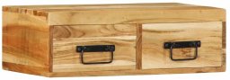 Wall-mounted TV Cabinet Light brown Solid acacia wood Medium