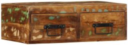 Wall-mounted TV Cabinet Multicolor Solid reclaimed wood Small