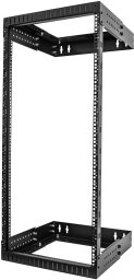 STARTECH.COM 24HE Netzwerkschrank 48,26cm 19Zoll f�r Wandmontage - Einstellbare Tiefe 30-50 cm - 2 Pfosten Open Frame Serverschrank