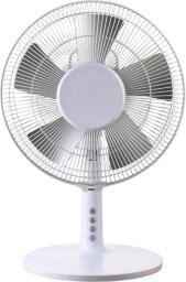 Emerio Tisch-Ventilator,30cm,3 Geschw.,5 Blätter, weiß