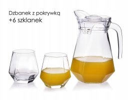 ADEL Komplet dzbanek i 6 szklanek1,4L 6x330ml