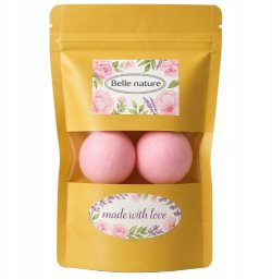 BELLE NATURE Musujące Kule do kąpieli - Wiosenne Kwiaty 1op.-(6x50g)
