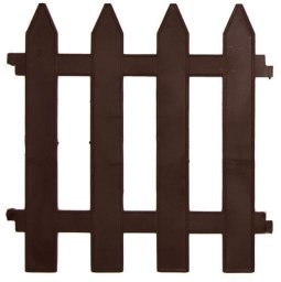 Palisada płotek ogrodowy brązowy border zestaw 10 szt. 30x30 cm