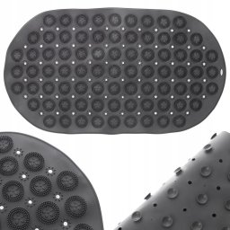 Bathroom Solutions Mata antypoślizgowa pod prysznic szara 68x37 cm
