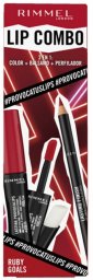 Zestaw Do Makijażu Rimmel London Lip Combo 3 Części Ruby Goals