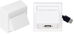 Canyon Vivolink Wall Box with USB2.0 gniazdko elektryczne USB A Biały
