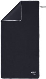 NAR14 RĘCZNIK Z MIKROFIBRY FROTTE CZARNY 160X80cm NILS AQUA