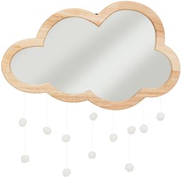 Lustro chmurka z pomponami, 40 x 36 cm