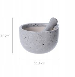 KitchenCraft Moździerz kuchenny z tłuczkiem, ceramiczny