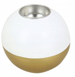 Drewniany świecznik w kształcie kuli, Ø 10cm