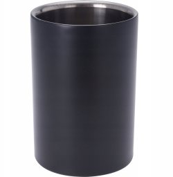 Stojak na wino COOLER, stal nierdzewna, 18 cm, czarny