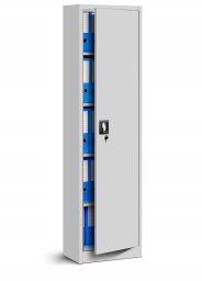 Diablo Biurowa szafa metalowa na akta ALEX, 450 x 1850 x 400 mm, szara