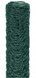 SIATKA HEKSAGONALNA W PCV DRUT 0.9MM 50CM*10MB OCZKO 25MM