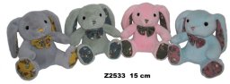 Maskotka Zając 4 kolory 15cm