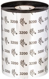 Wax/Resin Ribbon, 110mmx300m, 3200; High Performance, 25mm core, with notches for GT800 printer, 12/box