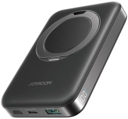 Magnetyczny bezprzewodowy powerbank Joyroom JR-PBM12 22,5W z uchwytem (czarny)