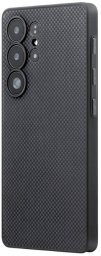 Pitaka PIN Button Case, Black/Grey Plain - Samsung Galaxy S25 Ultra