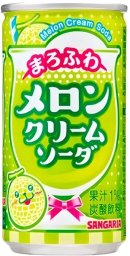 Napój gazowany mleczny Maro-Fuwa Melon Cream Soda smak melonowy 190ml - Sangaria
