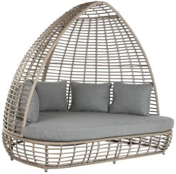Kanapa ogrodowa Home ESPRIT Ciemny szary 198 x 168 x 168 cm