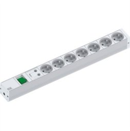 Listwa 19-gniazdowa BACHMANN 1U 7xUTE 1xswitch 1xSPD, 2 m
