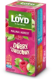 LOYD Herbata na ciepło i zimno malina & agrest 20x2,5g