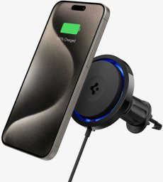Spigen OneTap Pro 3 Cryomax MagSafe Car Wireless Charger (Airvent Hook), black