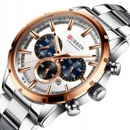 ZEGAREK MĘSKI CURREN KLASYCZNY ELEGANCKI CHRONOGRAF DATOWNIK 5 KOLORÓW