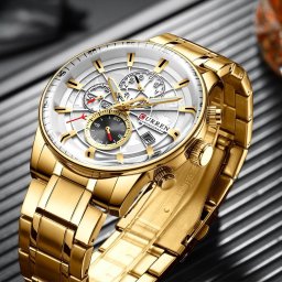 ZEGAREK MĘSKI CURREN KLASYCZNY ELEGANCKI CHRONOGRAF DATOWNIK 5 KOLORÓW