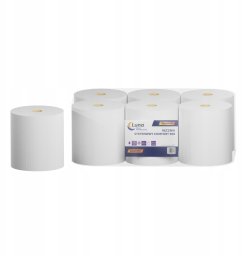 Luna Home & Professional - Ręcznik systemowy Friendly Comfort, Center Pull, makulatura, jedna wartswa, 300 m - 6 rolek
