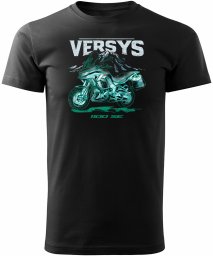 Koszulka motocyklowa z motocyklem na motor Kawasaki Versys 1100 SE męska czarna XL