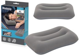 Dmuchana Poduszka Welurowa Szara 42 cm Bestway 67121 EDUKAMP