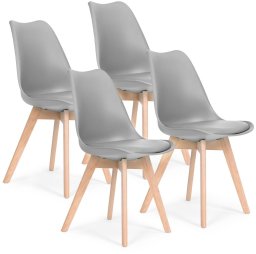 Krzesło zestaw krzeseł do salonu jadalni z poduszką ModernHome EDUKAMP