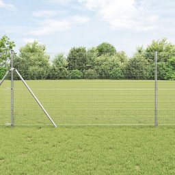 vidaXL Ogrodzenie ze spawanej stali ocynkowanej 1,2x10 m