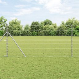 vidaXL Ogrodzenie Polowe 1.2x10 m Stal Ocynkowana