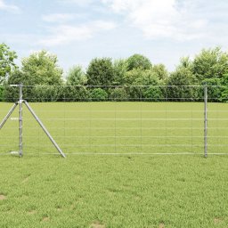 vidaXL Ogrodzenie Polowe 0.8x25 m Stal Ocynkowana