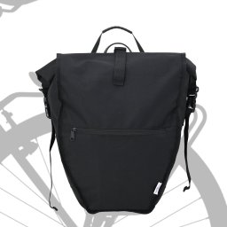 vidaXL Torba Rowerowa na Bagażnik 25 L Czarna 32.5x17x57 cm