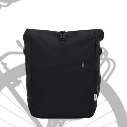 vidaXL Torba rowerowa na bagażnik 25 L Czarna 33x16x48 cm