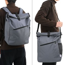 vidaXL Torba Rowerowa na Bagażnik 25 L Szara 33x16x48 cm